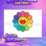 Free Smiling Face Free Colorful Flower J Balvin Free SVG - Instant Download