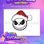 Free Santa Hat Free Grin Jack Skellington Free SVG - Instant Download