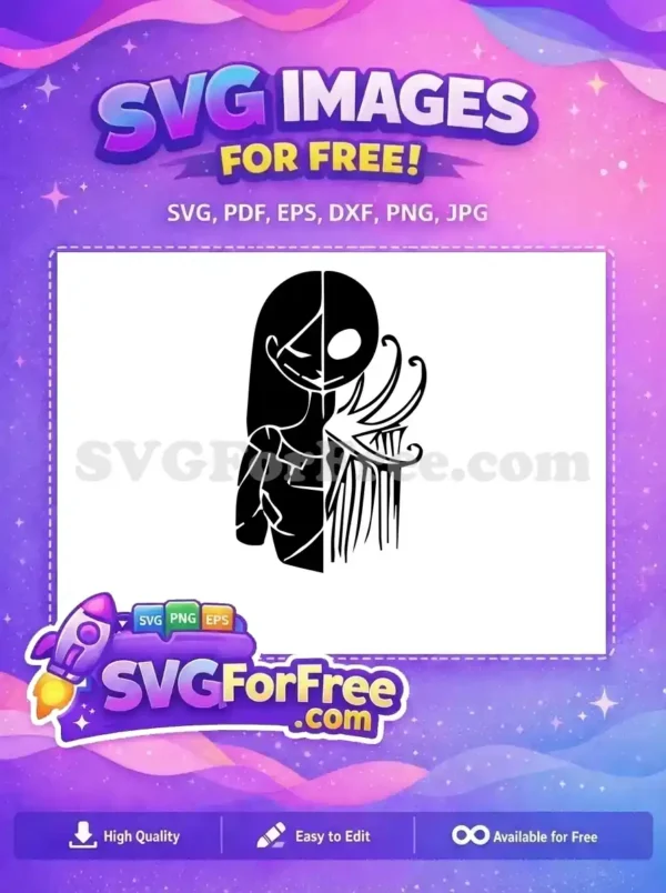 Free Smiling Face Free Spooky Ribbons Jack Skellington Free SVG