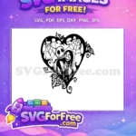 Free Smiling Jack Sally Free Heart Spiderweb Nightmare Free SVG - Instant Download