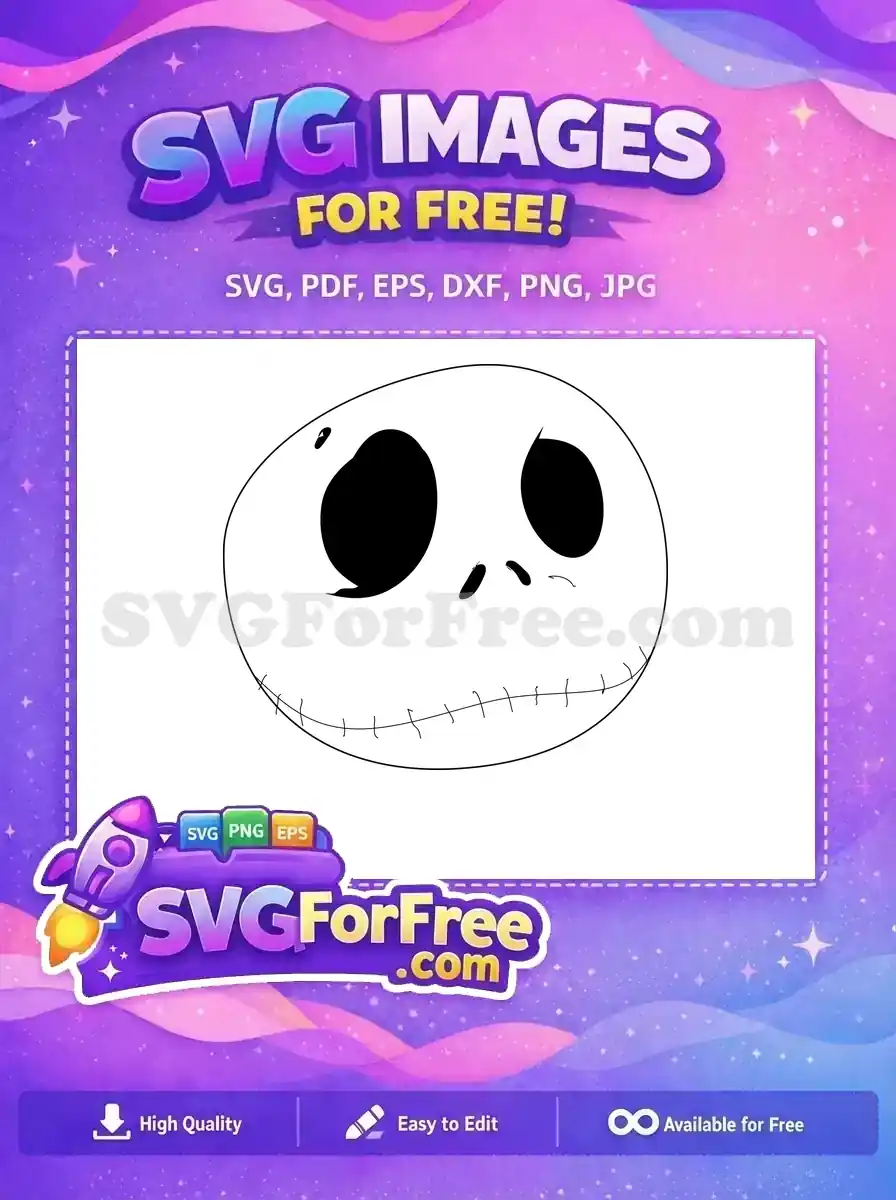 Free Round Eyes Free Stitched Smile Nightmare Before Christmas Free SVG 2
