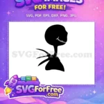 Free Black Silhouette Free Stitched Smile Nightmare Before Christmas Free SVG - Instant Download