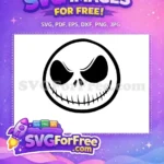 Free Smiling Jack Free Angry Eyes Nightmare Before Christmas Free SVG - Instant Download