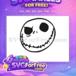 Free One-Eyed Smile Free Skull Face Nightmare Before Free SVG - Instant Download