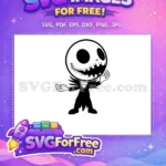 Free Smiling Jack Free Skellington Nightmare Before Free SVG - Instant Download