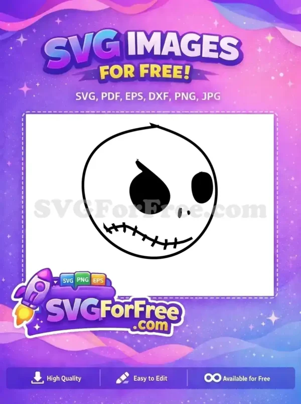 Free Skellington Grin Free Angry Eyes Nightmare Before Christmas Free SVG