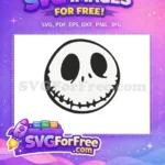 Free Circular Eyed Free Smiling Jack Skellington Free SVG - Instant Download