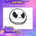 Free Rounded Eyes Free Skull Face Jack Skellington Free SVG - Instant Download