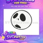 Free Oval Head Free Black Eyes Jack Skellington Free SVG - Instant Download