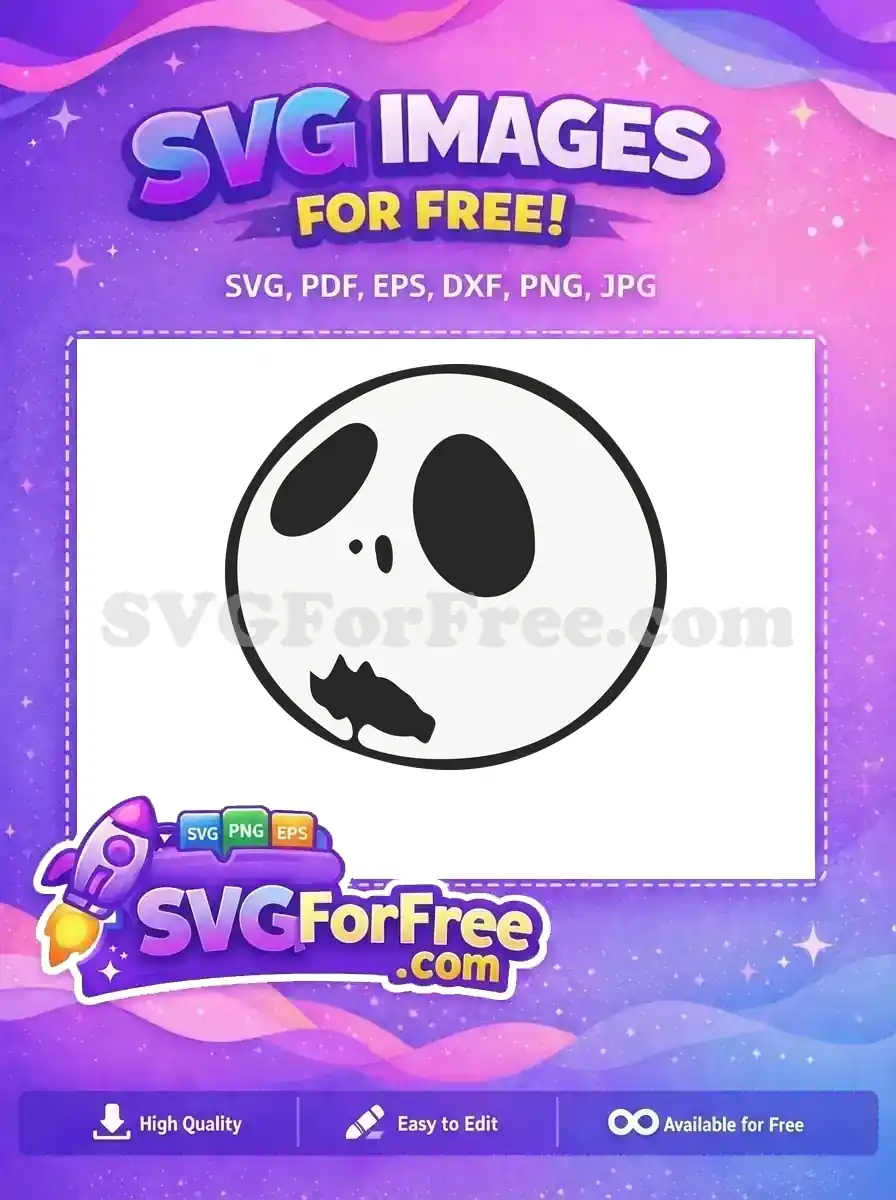 Free Oval Head Free Black Eyes Jack Skellington Free SVG