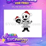 Free Santa Hat Jack Free Scary Face The Nightmare Free SVG - Instant Download