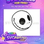 Free Round Eyed Free Smiling Jack Skellington Movie Free SVG - Instant Download