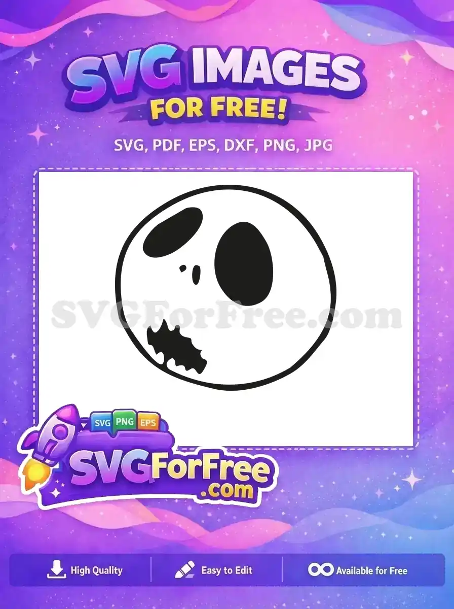 Free Round Head Free Black Eyes Jack Skellington Free SVG