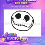 Free Round Eyes Free Spooky Smile Jack Skellington Free SVG - Instant Download