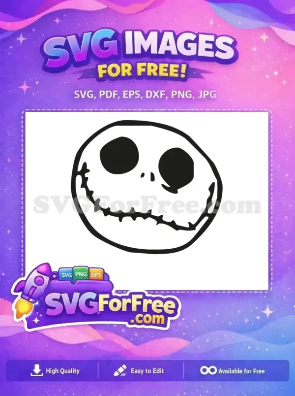 Free Round Eyes Free Spooky Smile Jack Skellington Free SVG