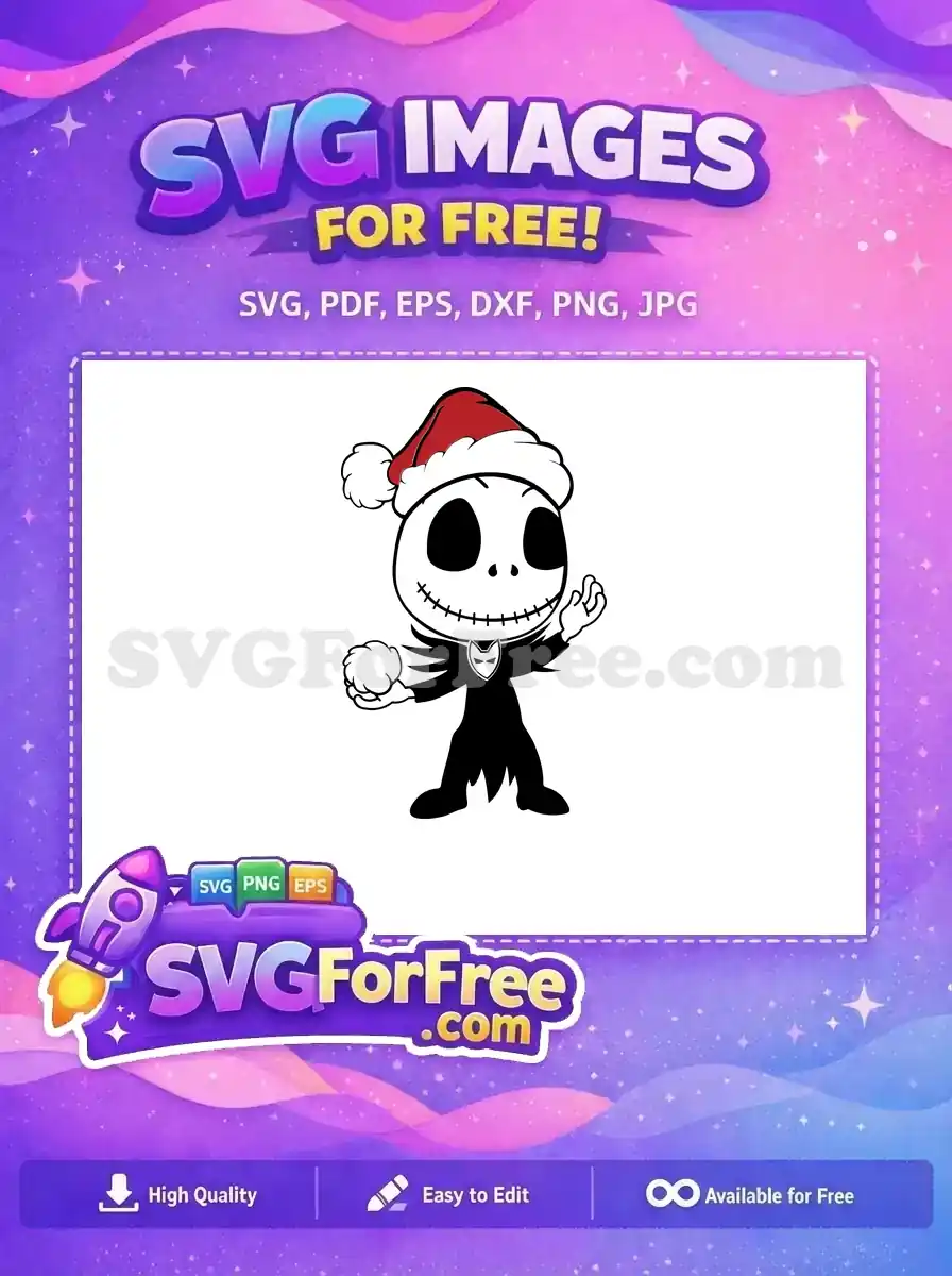 Free Santa Hat Free Cartoon Jack Nightmare Before Christmas Free SVG