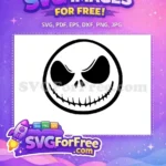 Free Silhouette Angry Free Black Jack Skellington Nightmare Free SVG - Instant Download