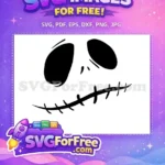 Free Black Eye Sockets Free Stitched Smile Jack Skellington Free SVG - Instant Download