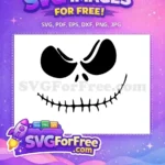 Free Angered Eyes Free Black Smile Nightmare Before Christmas Free SVG - Instant Download