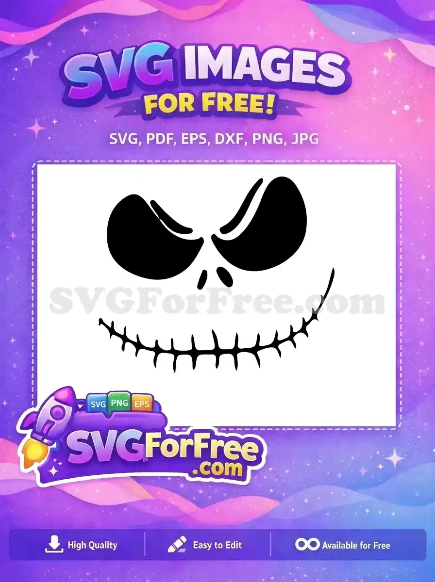 Free Angered Eyes Free Black Smile Nightmare Before Christmas Free SVG