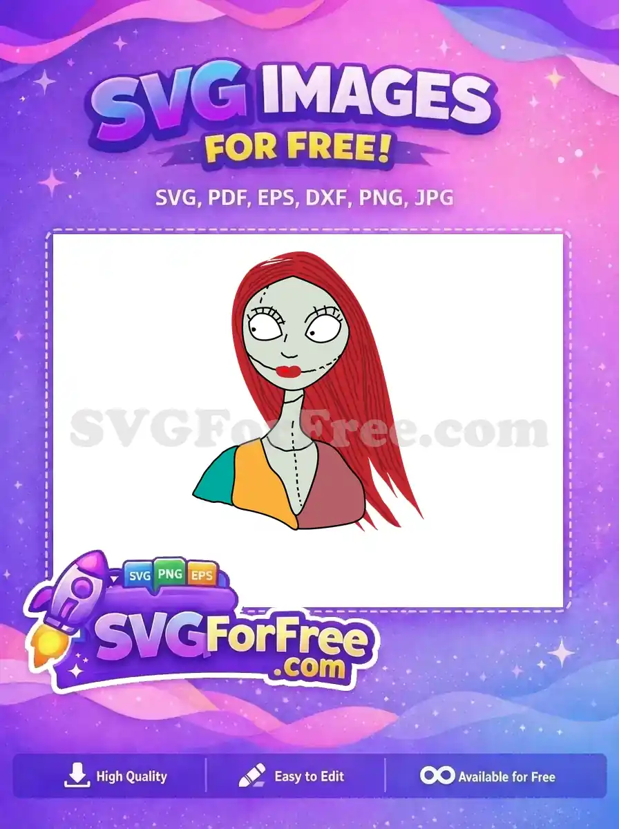 Free Stitched Smile Free Red Hair Nightmare Before Christmas Free SVG
