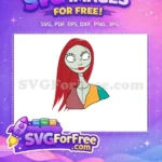 Free Stitched Sally Red Hair Free Nightmare Before Christmas Free SVG - Instant Download