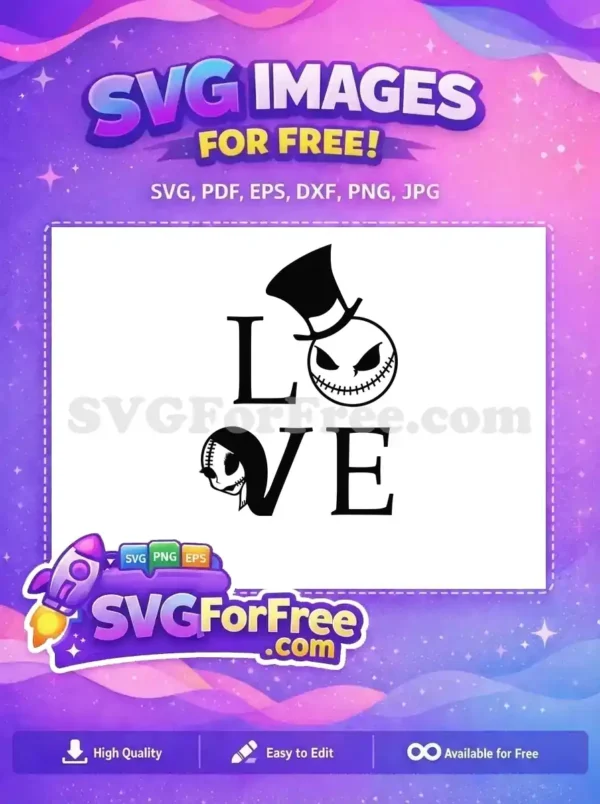 Free Jack Hat Free Sally Love Nightmare Before Christmas Free SVG