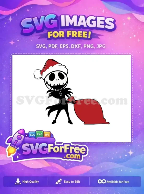 Free Santa Hat Free Red Sack Nightmare Before Christmas Free SVG