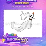 Free Zero Dog Free Red Nose Jack Skellington Free SVG - Instant Download