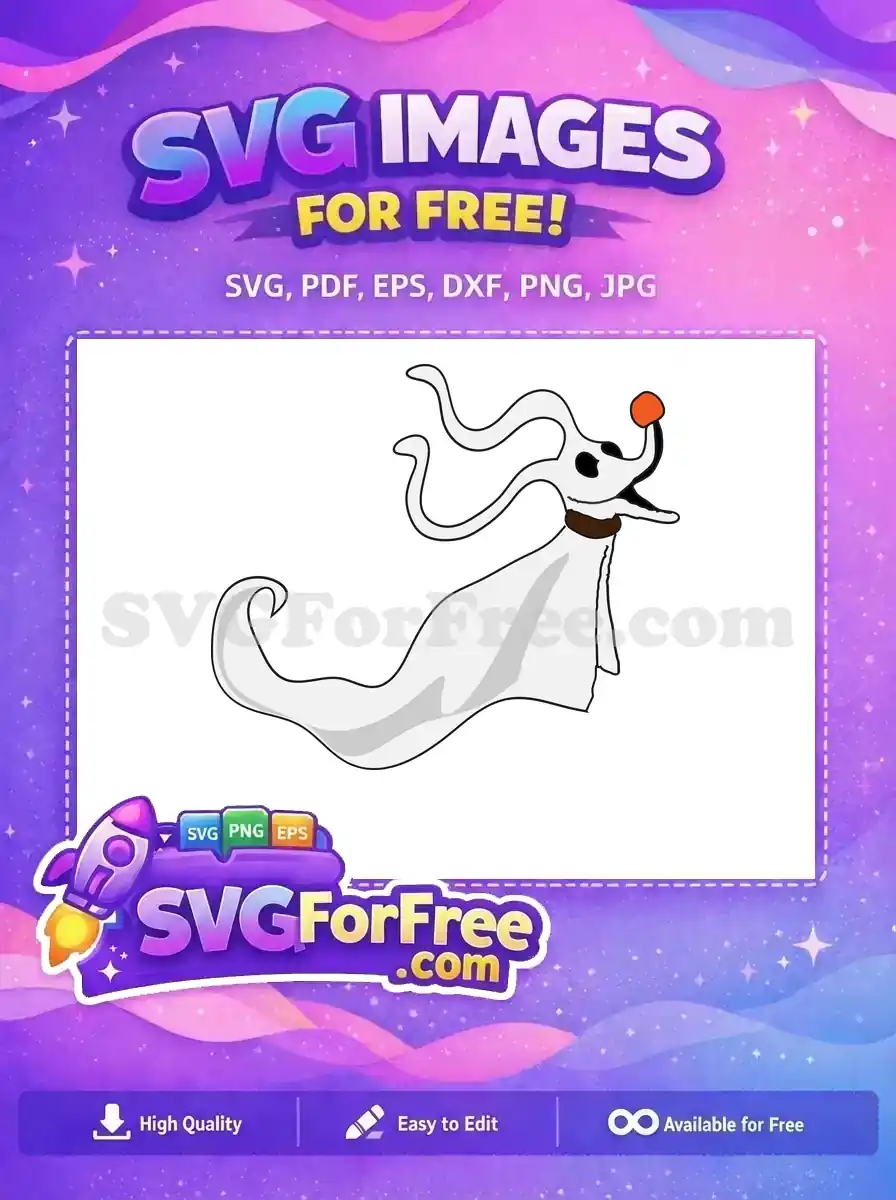 Free Zero Dog Free Red Nose Jack Skellington Free SVG