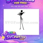 Free Silhouette Jack Free Skellington Nightmare Before Christmas Free SVG - Instant Download