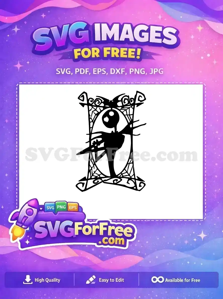Free Silhouette Spiderweb Free Bumpy Jack Skellington Free SVG