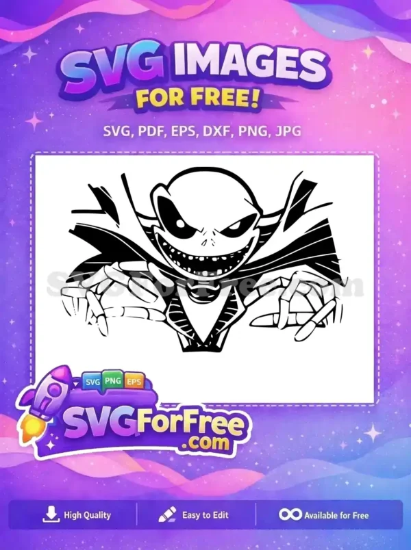 Free Smiling Jack Free Skellington Nightmare Before Christmas Free SVG 2 Free Smiling Jack Free Skellington Nightmare Before Christmas Free SVG 2