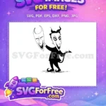 Free Smiling Devil Mask Free Arrow Hand Jack Skellington Free SVG - Instant Download