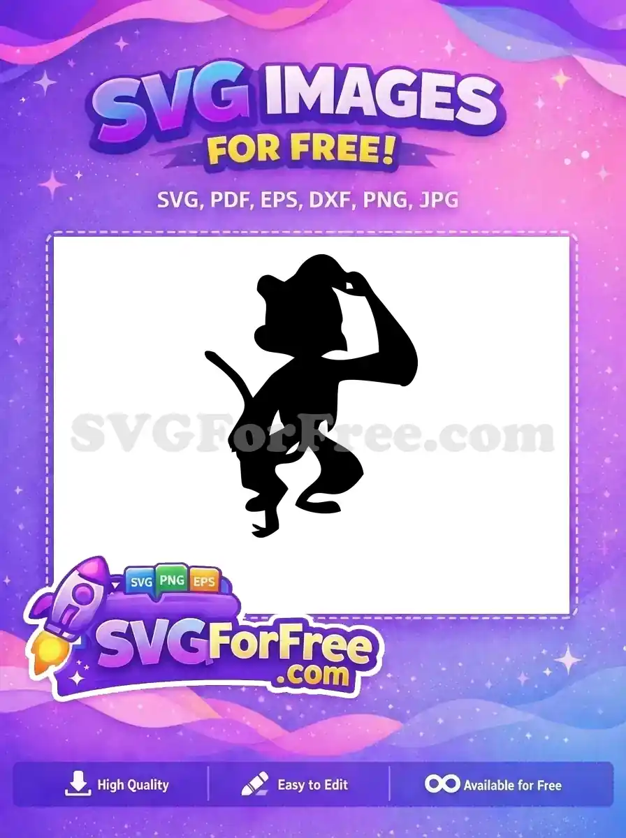 Free Abu Silhouette Free Monkey Side Jasmine Free SVG