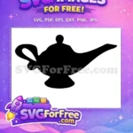 Free Genie Lamp Silhouette Free Magical Nights Aladdin Free SVG - Instant Download