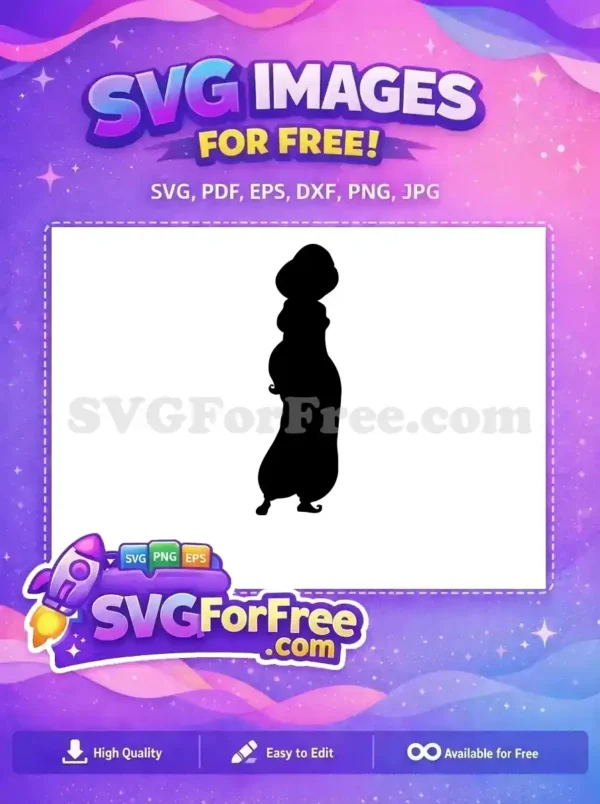 Free Silhouette Design Free Jasmine Princess Aladdin Free SVG