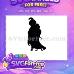Free Ponytail Silhouette Free Flowing Dress Jasmine Free SVG - Instant Download