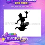 Free Silhouette Jasmine Holding Lamp Free Disney Character Free SVG - Instant Download