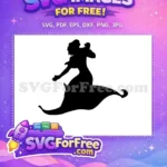 Free Silhouette Pose Free Dancing Jasmine Disney Free SVG - Instant Download
