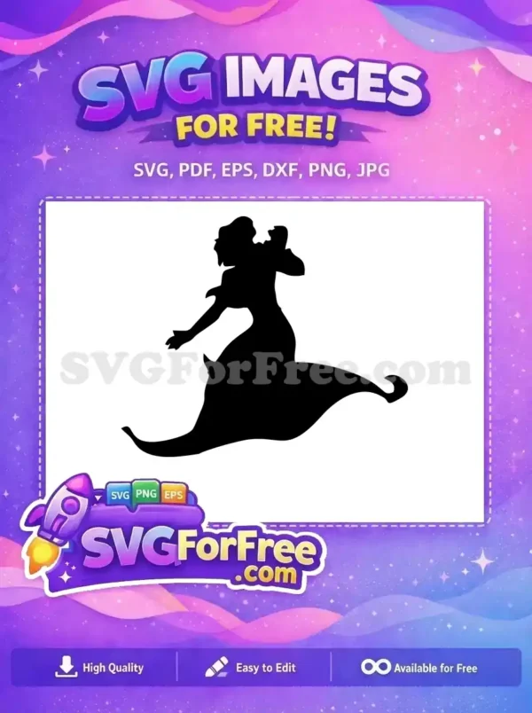 Free Silhouette Pose Free Dancing Jasmine Disney Free SVG