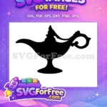 Free Magic Lamp Silhouette Free Genie Lamp Aladdin Free SVG - Instant Download