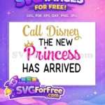 Free Gold Disney Call Free Pink Princess Free SVG - Instant Download