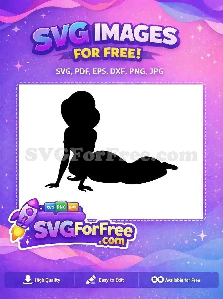 Free Sitting Pose Free Silhouette Jasmine Disney Free SVG 2