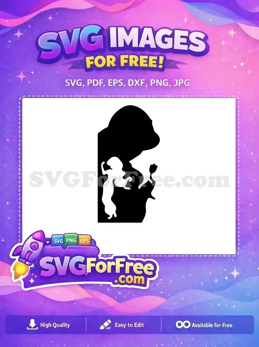 Free Princess Jasmine Silhouette Free Abu Silhouette Aladdin Free SVG