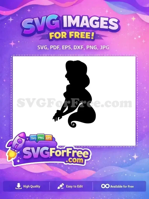 Free Jasmine Silhouette Free Disney Princess Aladdin Free SVG 2