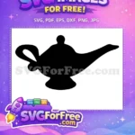 Free Magic Lamp Silhouette Free Aladdin Movie Free SVG - Instant Download