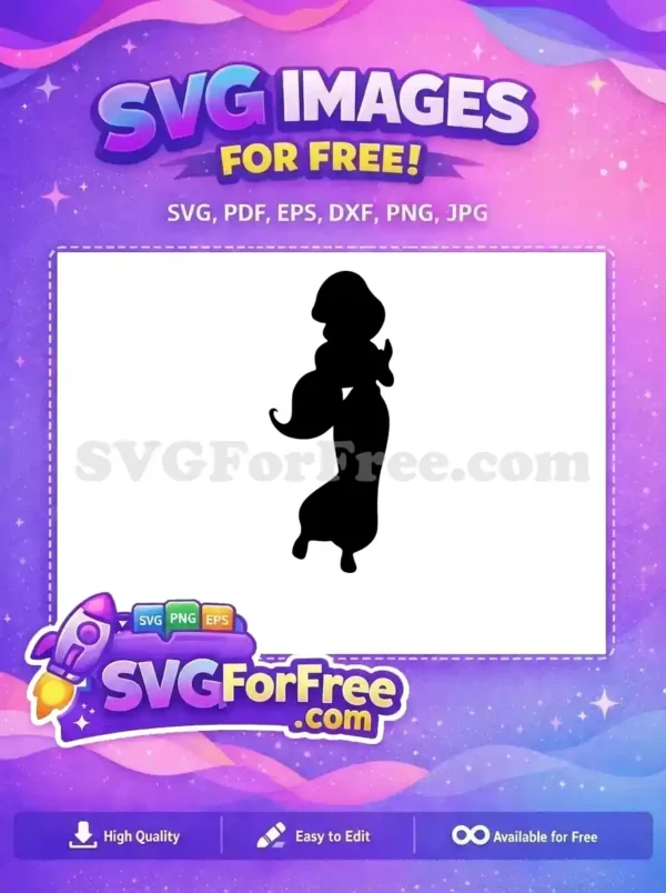 Free Flowing Hair Free Silhouette Jasmine Disney Free SVG Free Flowing Hair Free Silhouette Jasmine Disney Free SVG