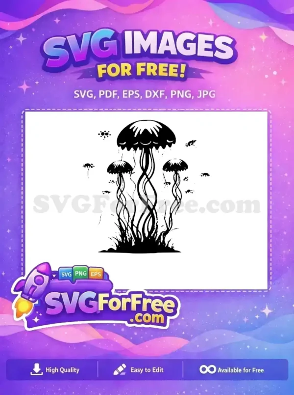 Free Jellyfish Tentacle Free Ocean Creature Sea Free SVG Free Jellyfish Tentacle Free Ocean Creature Sea Free SVG