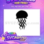 Free Black Flowing Tentacles Free Sea Creature One Free SVG - Instant Download